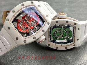 YS理查德米勒RM52-01白陶瓷限量版真陀飛輪，重新詮釋了RICHARDMILLE骷髏頭的精髓